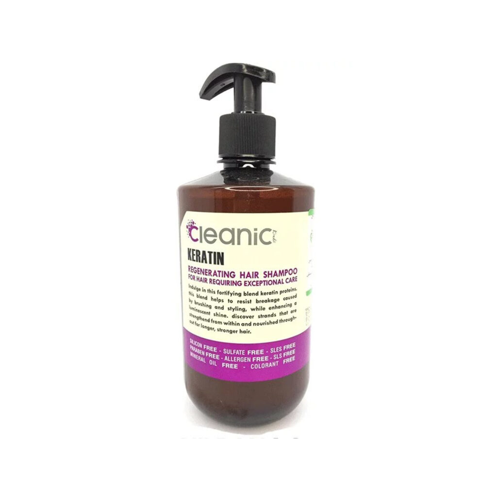 شامپو بدون سولفات کراتین 1 کیلویی کیندی Cleanic