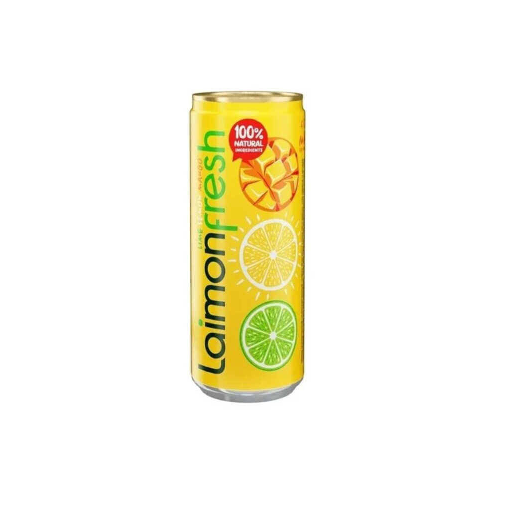 نوشیدنی گازدار با طعم انبه 330 میلی Laimon fresh