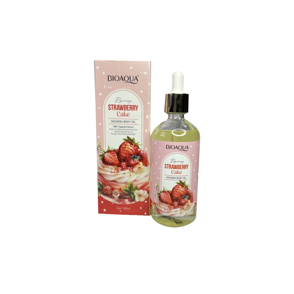 روغن بدن کیک توت فرنگی بیوآکوا Bioaqua